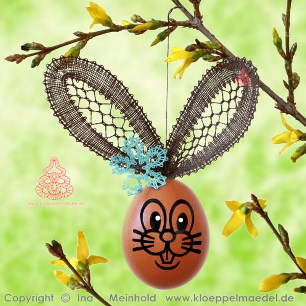 466 Klöppelbrief "Hasenlöffel"  - macht aus Eiern Hasen